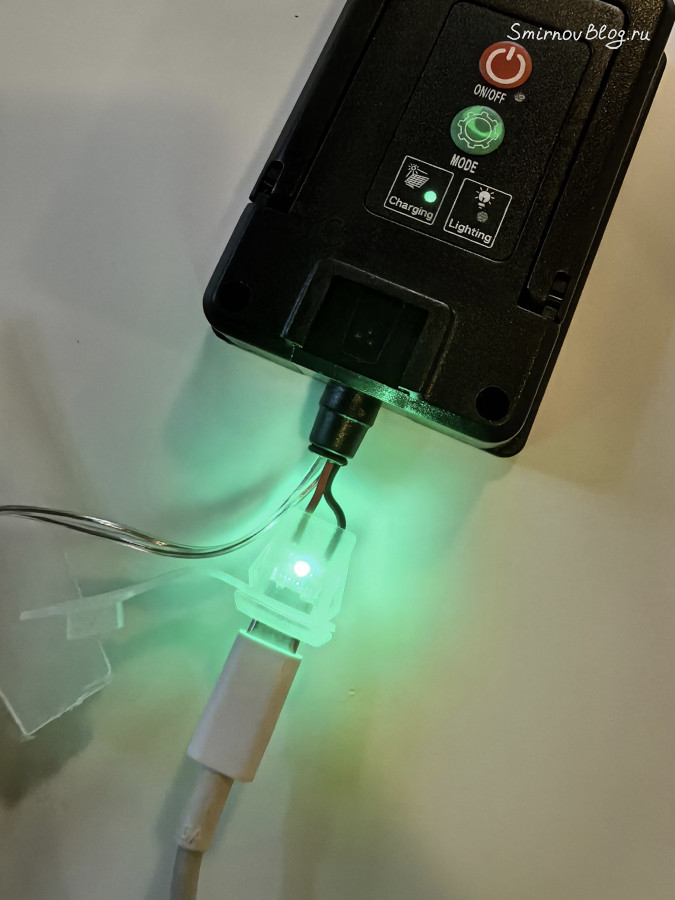 Уличная гирлянда на солнечной батарее | Доработал для зарядки через Type-c Уличная гирлянда на солнечной батарее | Доработал для зарядки через Type-c