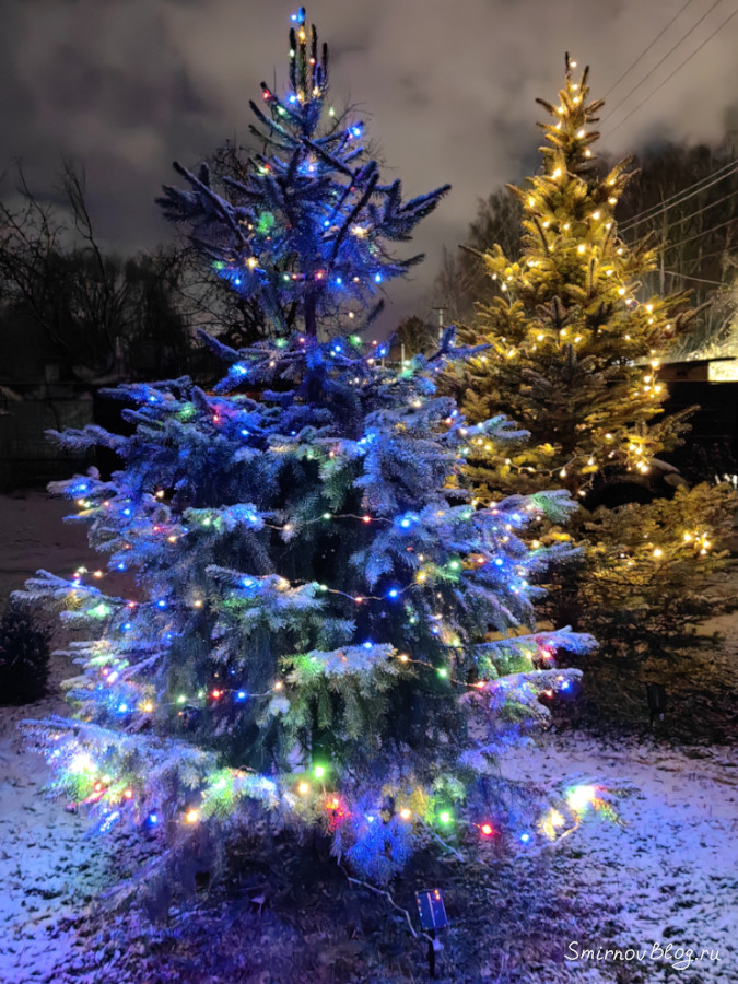 Уличные гирлянды на солнечной батарее Уличные гирлянды на солнечной батарее
