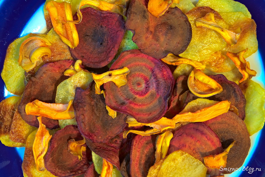 Овощные чипсы в духовке