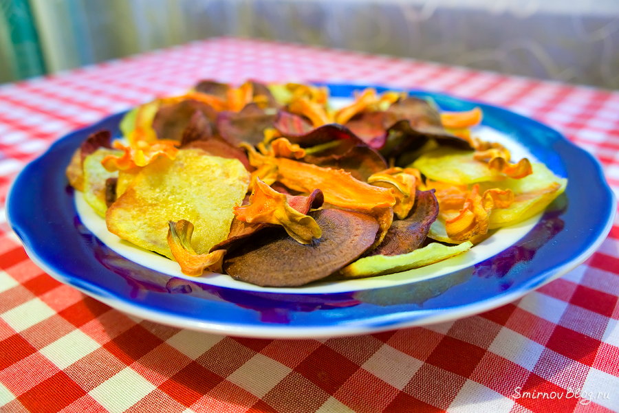 Овощные чипсы в духовке