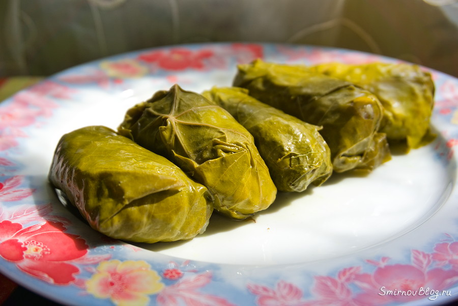 Рецепт вкусной долмы с виноградными листьями