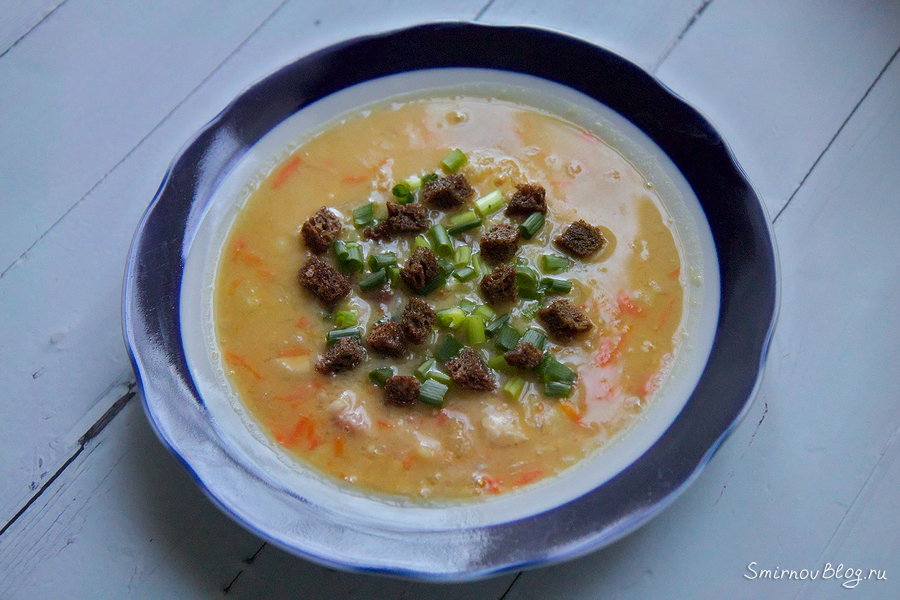 Рецепт вкусного горохового супа с копчёностями