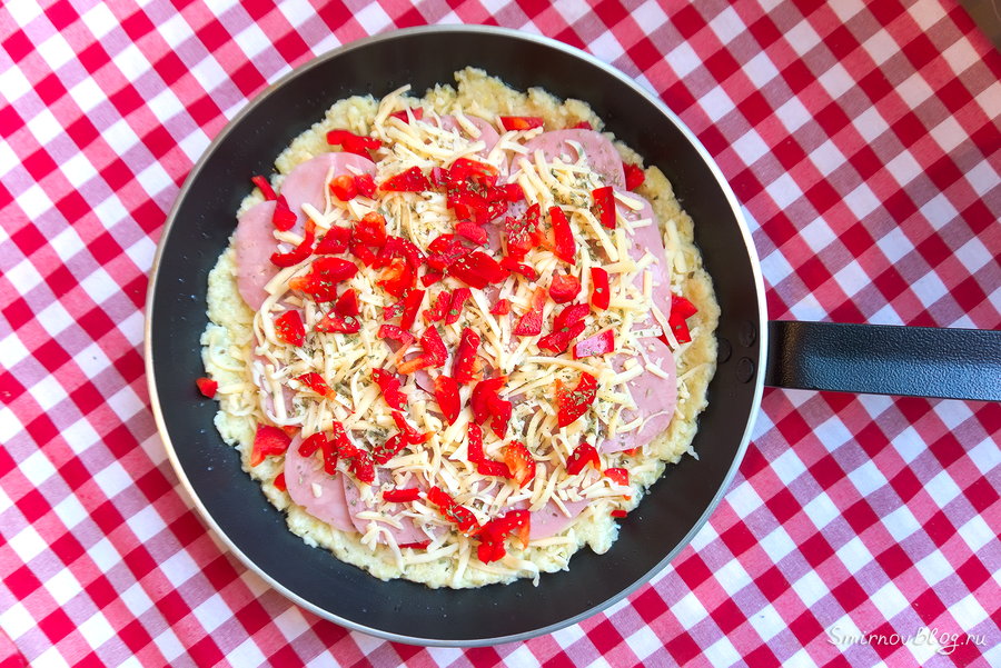 Картофельный пирог на сковороде Картофельный пирог на сковороде