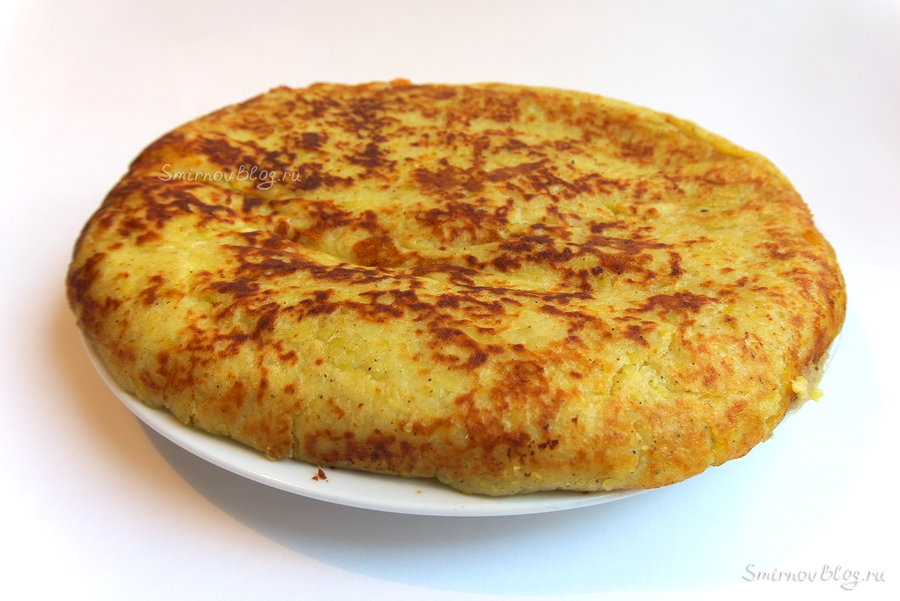 Картофельный пирог на сковороде Картофельный пирог на сковороде