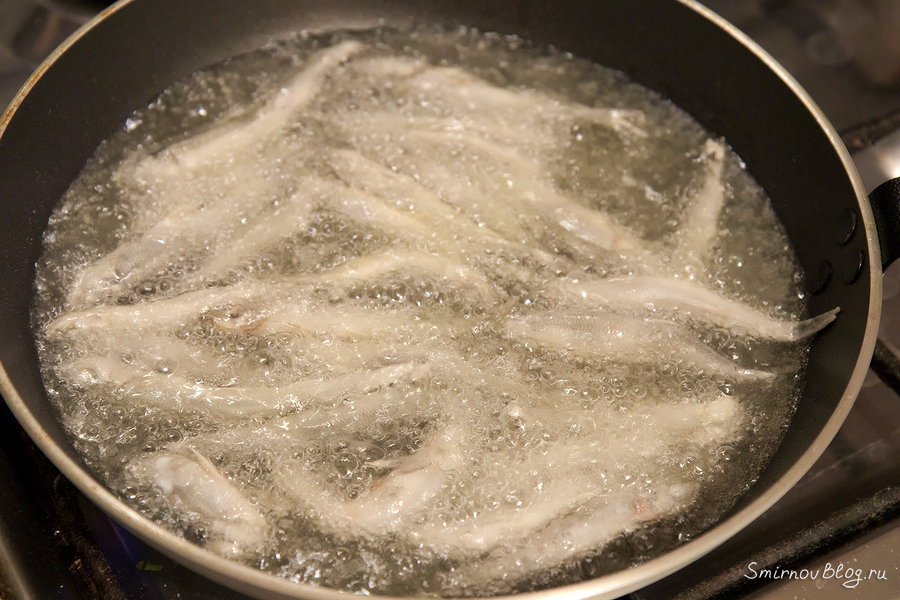 Корюшка жареная на сковороде. Рецепт