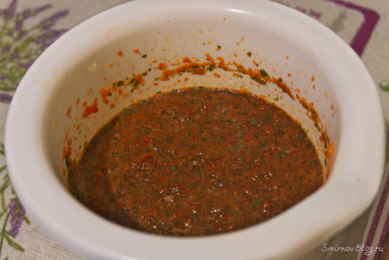 Очень острый соус с кинзой. Рецепт