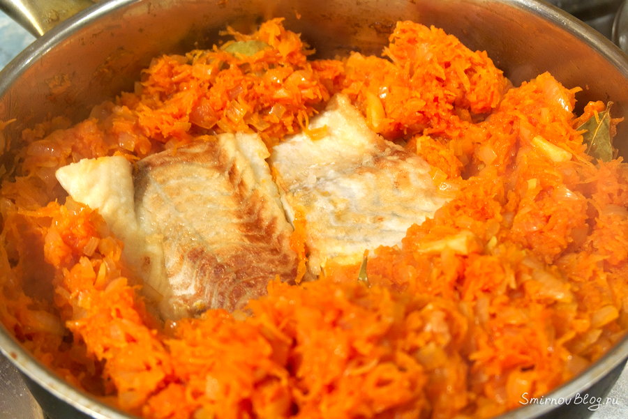 Рецепт рыбы под маринадом из моркови и лука