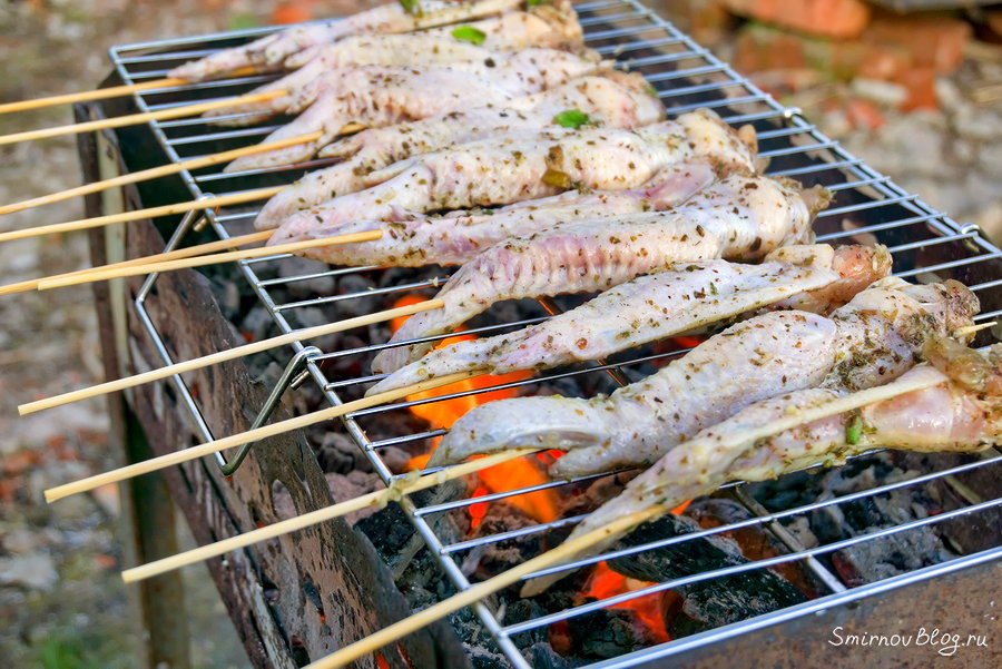 Шашлык из куриных крыльев. Рецепт Шашлык из куриных крыльев. Рецепт