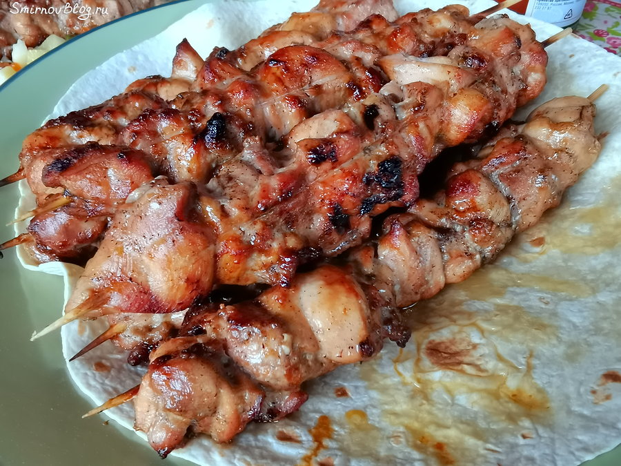 Шашлык из куриных бёдрышек