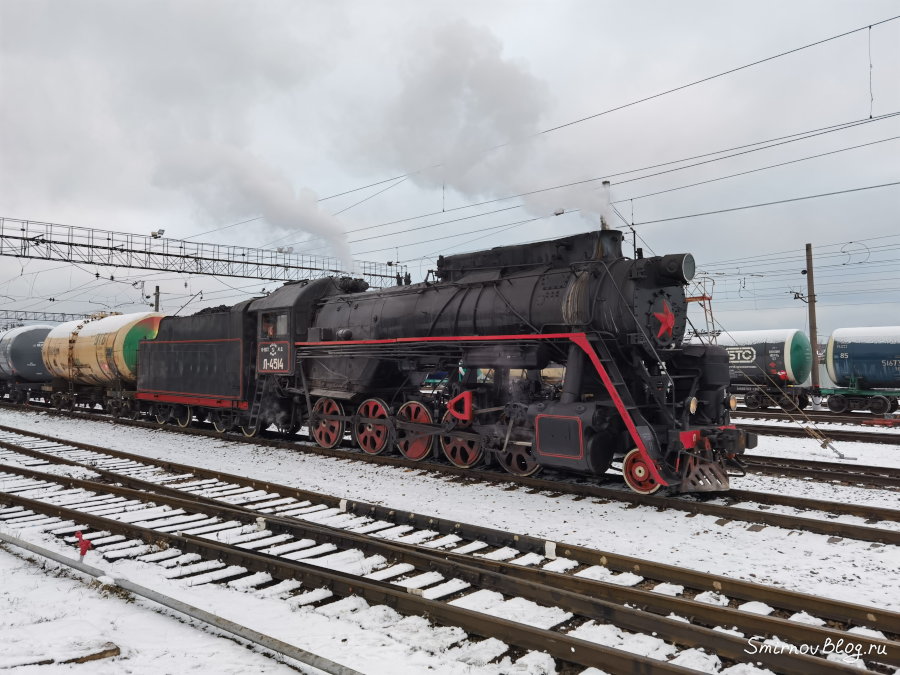 Паровоз Л (Паровоз Победа, Л-4514) на станции Новоиерусалимская (Рижское направление)